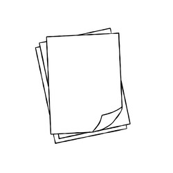 blank sheet of paper page from a notebook vector image