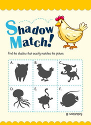 game template for shadow matching vector image