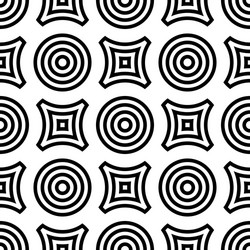 geometric round shape seamless pattern vector image