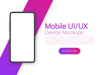 Icon with mobile ui and ux design on red vector