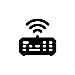 keyboard wireless icon computer component vector image
