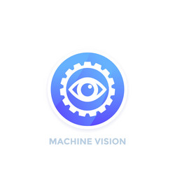 machine vision icon or visual recognition vector