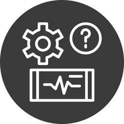 quiz pulse line cirle style icon design vector image