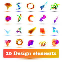 set design elements vector image
