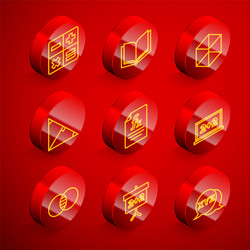 set line calculator open book geometric figure vector image