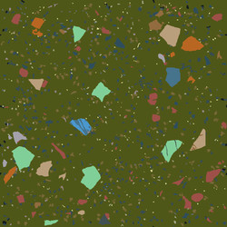 tile terrazzo pattern with colorful stone on green vector