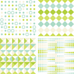 turquoise retro patterns vector image