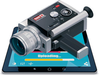 Video Upload Icon vector image