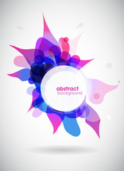 abstract colored background with leafs vector image