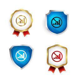 abstract no network signal badge and label vector image