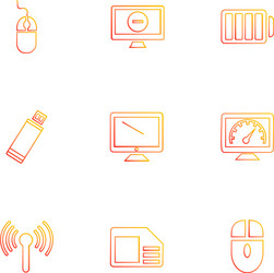 battery wifi network infrared signals web vector image
