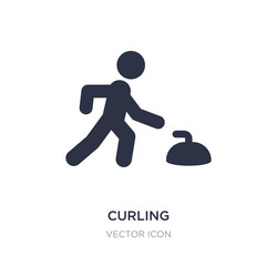curling icon on white background simple element vector image