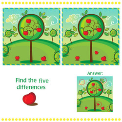 find differences between the two images vector image
