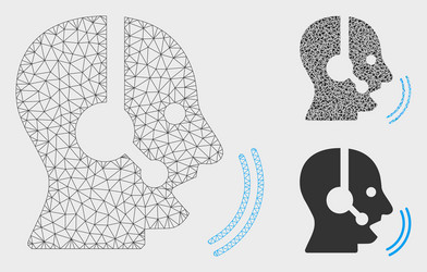 operator speech mesh network model vector image