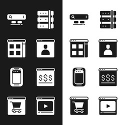 set create account screen browser files search vector image