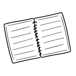 sketch of notebook with blank sheet vector image