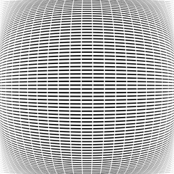 3d circular burst convex globe sphere orb distort vector image