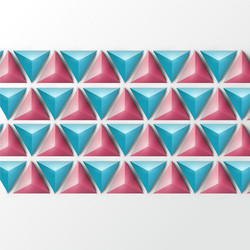 3d realistic triangle background vector image