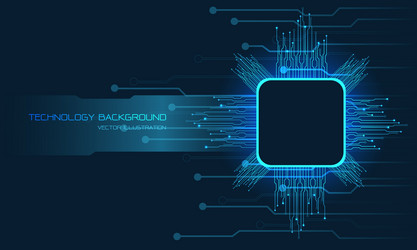 abstract blue technology cyber circuit computer vector image