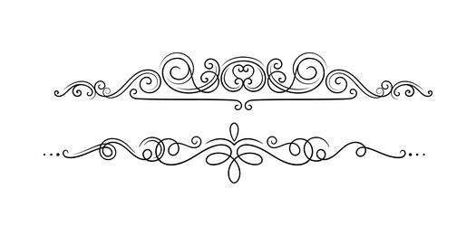 Calligraphic frame concept vector