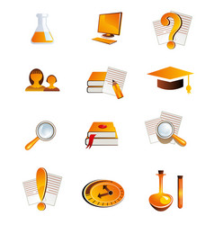 Education icons set vector