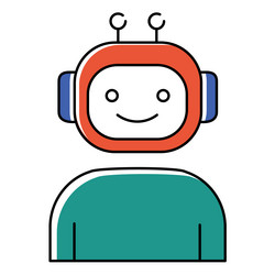 futuristic ai and robotics icon design vector image