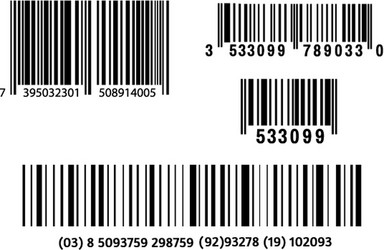 realistic bar code icon a modern simple flat vector