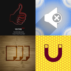 set of abstract backgrounds with different web vector image