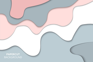 smooth layered abstract papercut background vector image