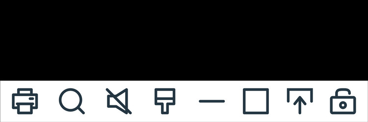 user interface line icons linear set quality vector image