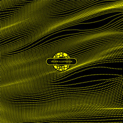 wave background with dots network design vector image