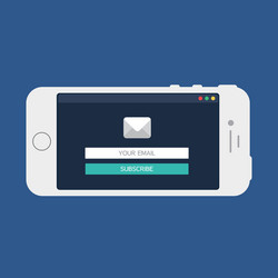 web template of smartphone email form vector image