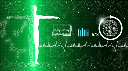 abstract background technology concept in green vector image