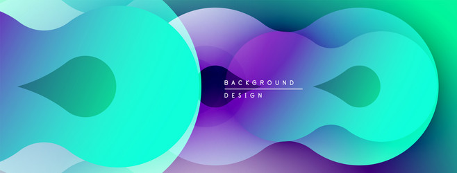 abstract fluid shapes overlap creating vibrant vector image