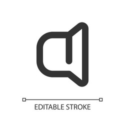 audio settings pixel perfect linear ui icon vector image