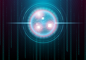 circuit technology background with hi-tech digital vector image