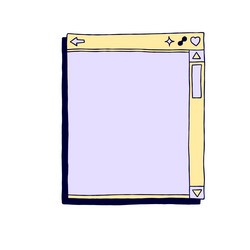 Retro vaporwave y2k computer interface vector