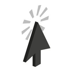 trace from cursor icon isometric 3d style vector