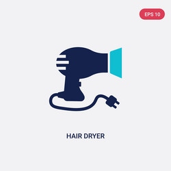 Two color hair dryer icon from beauty concept vector