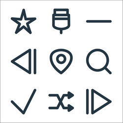 user interface line icons linear set quality vector image