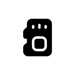 memory card icon computer component solid vector image