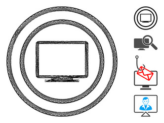 network computer environment mesh vector image