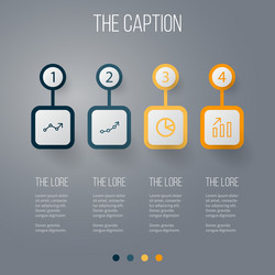 outline chart set of line graph infographic vector image
