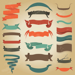 Retro Ribbon and Arrow Collection vector image