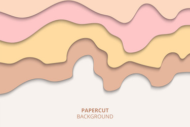 smooth layered abstract papercut background vector image
