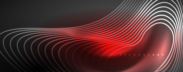 techno neon wave lines dynamic electric motion vector image