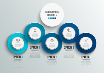 template timeline infographic colored horizontal vector