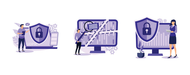information control and security general data vector image