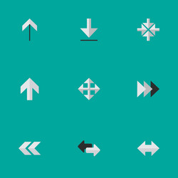 set of simple cursor icons vector image