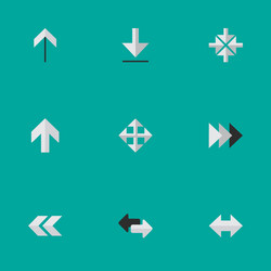 Set of simple cursor icons vector